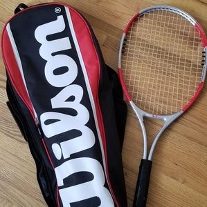 Wilson Tennis Racket & Tennis Case w Tennis Balls